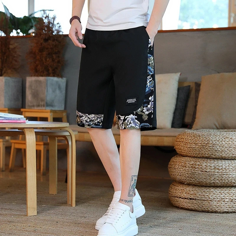仓石一树夏季2025年新款短裤男士冰丝休闲运动宽松百搭沙滩五分裤