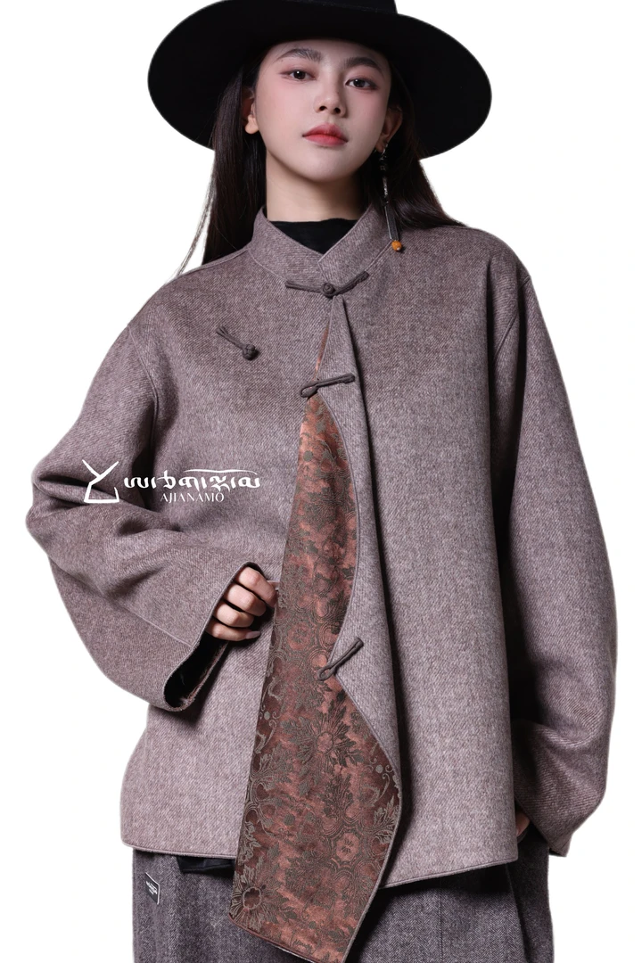 AJ-NAMO原创设计款双色双穿斜襟外套-多款可选