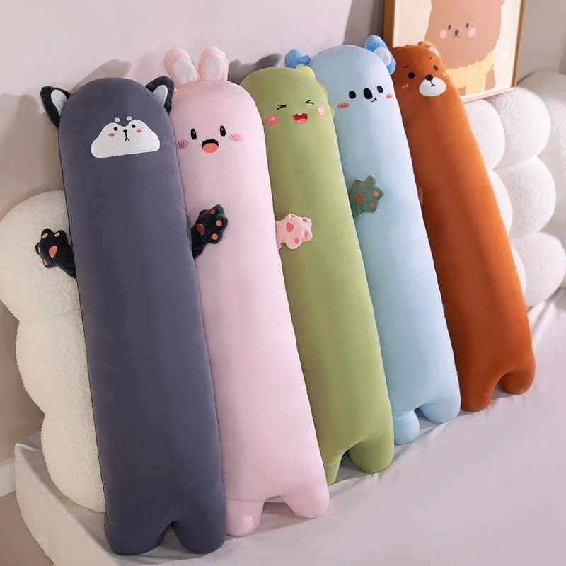 冰丝抱枕女生睡觉玩偶长条毛绒玩具床上大号夹腿长娃娃女孩公仔