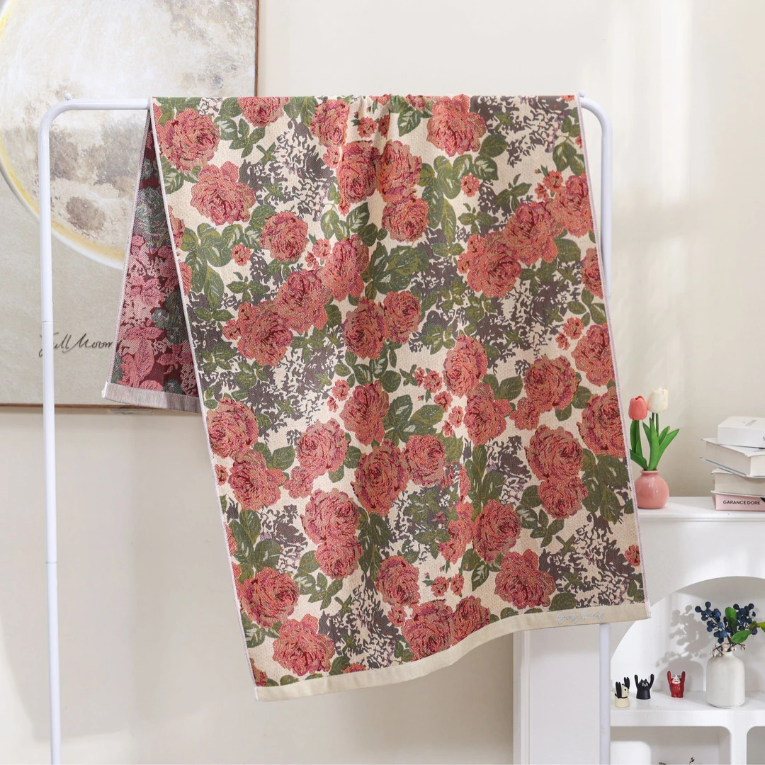 【浴巾】80*160亲肤家用洗澡裹巾速干柔软 玫瑰