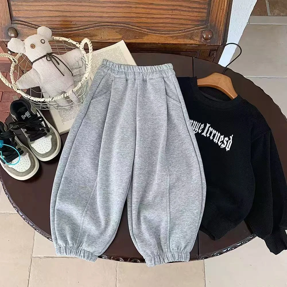 2025秋冬新款休闲裤男女童装儿童长裤可爱运动裤