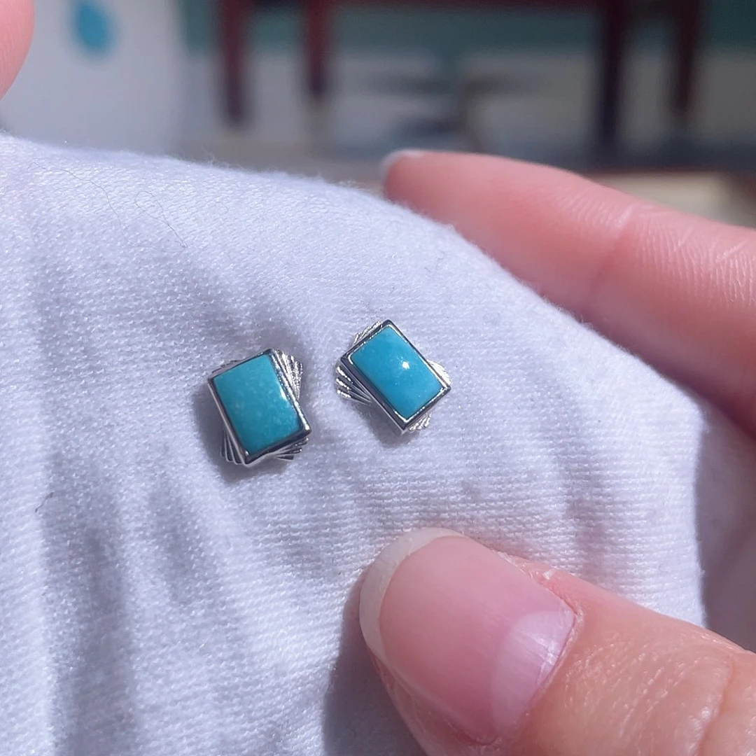 绿松石配饰银S925镶嵌