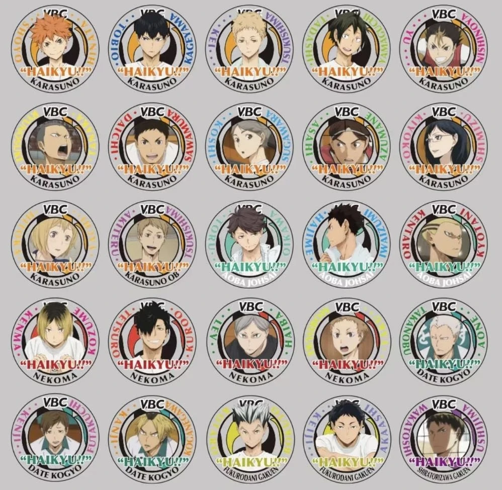 【日谷】  排球少年 VBC 亚克力吧唧徽章（默认代拆）