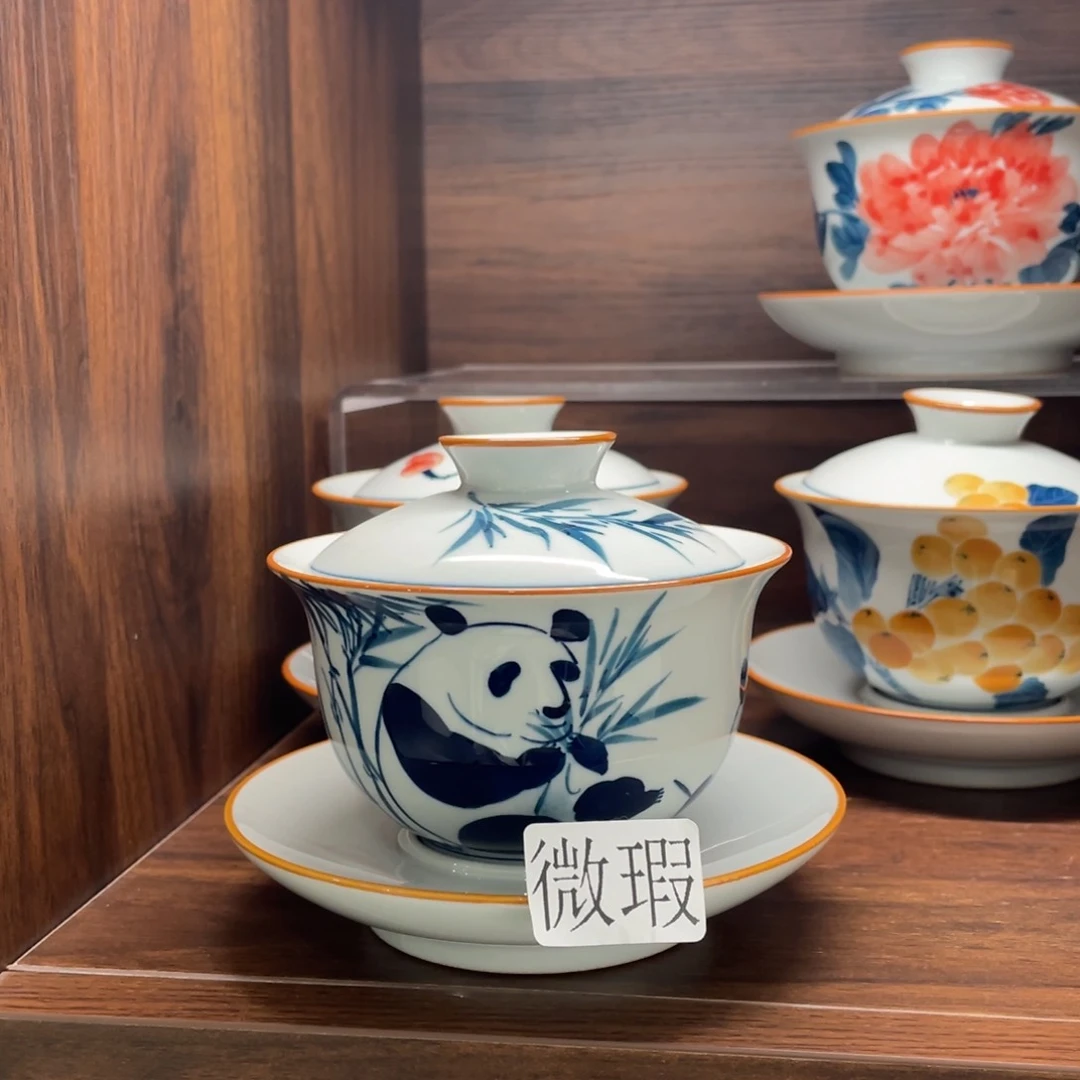 微瑕纯手绘釉下彩