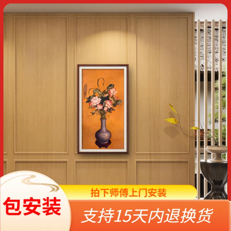 张俊龙原创艺术油画聚瑞图花卉风景装饰玄关会议书房客厅走廊挂画