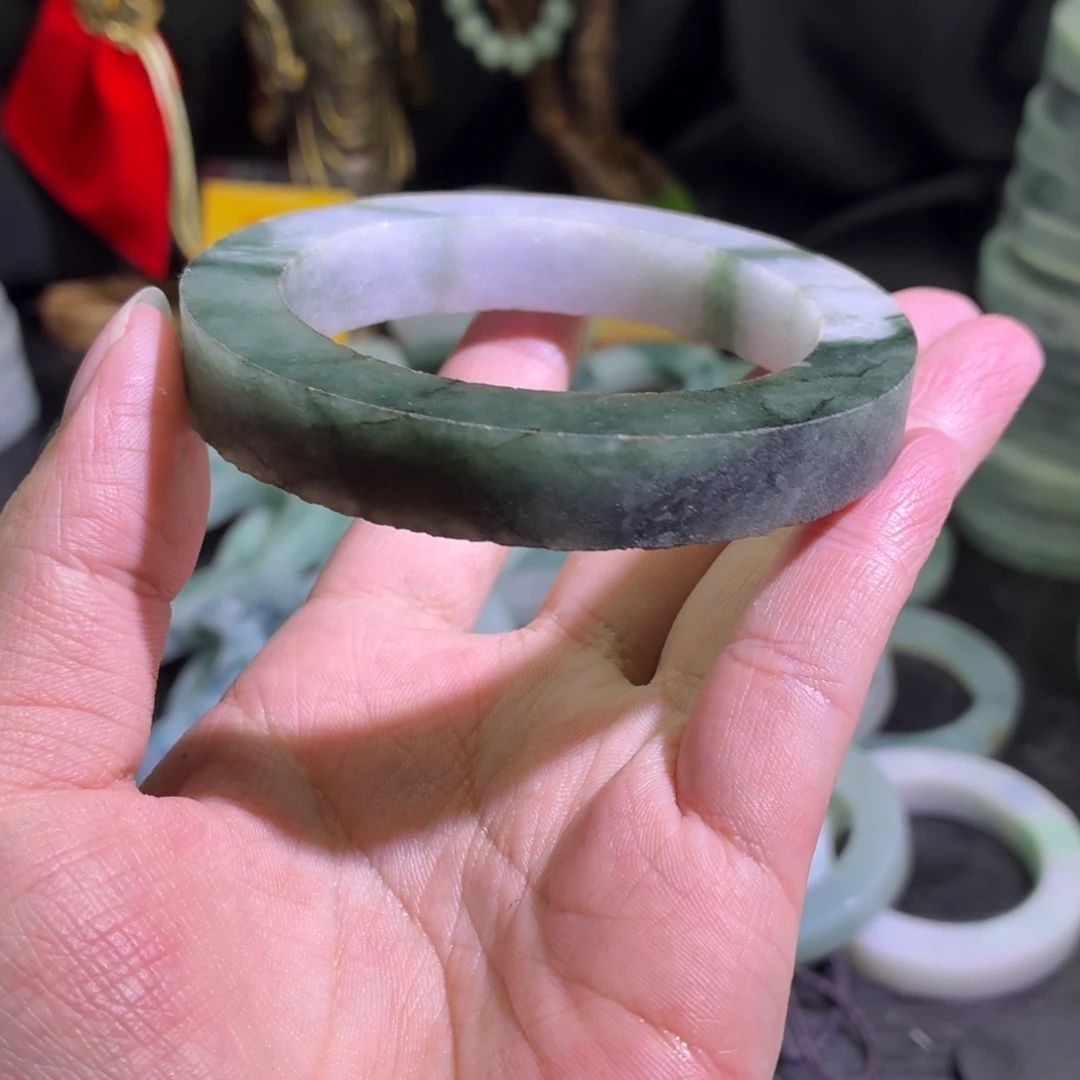 定制翡翠未镶嵌天然翡翠A货毛胚手镯定制