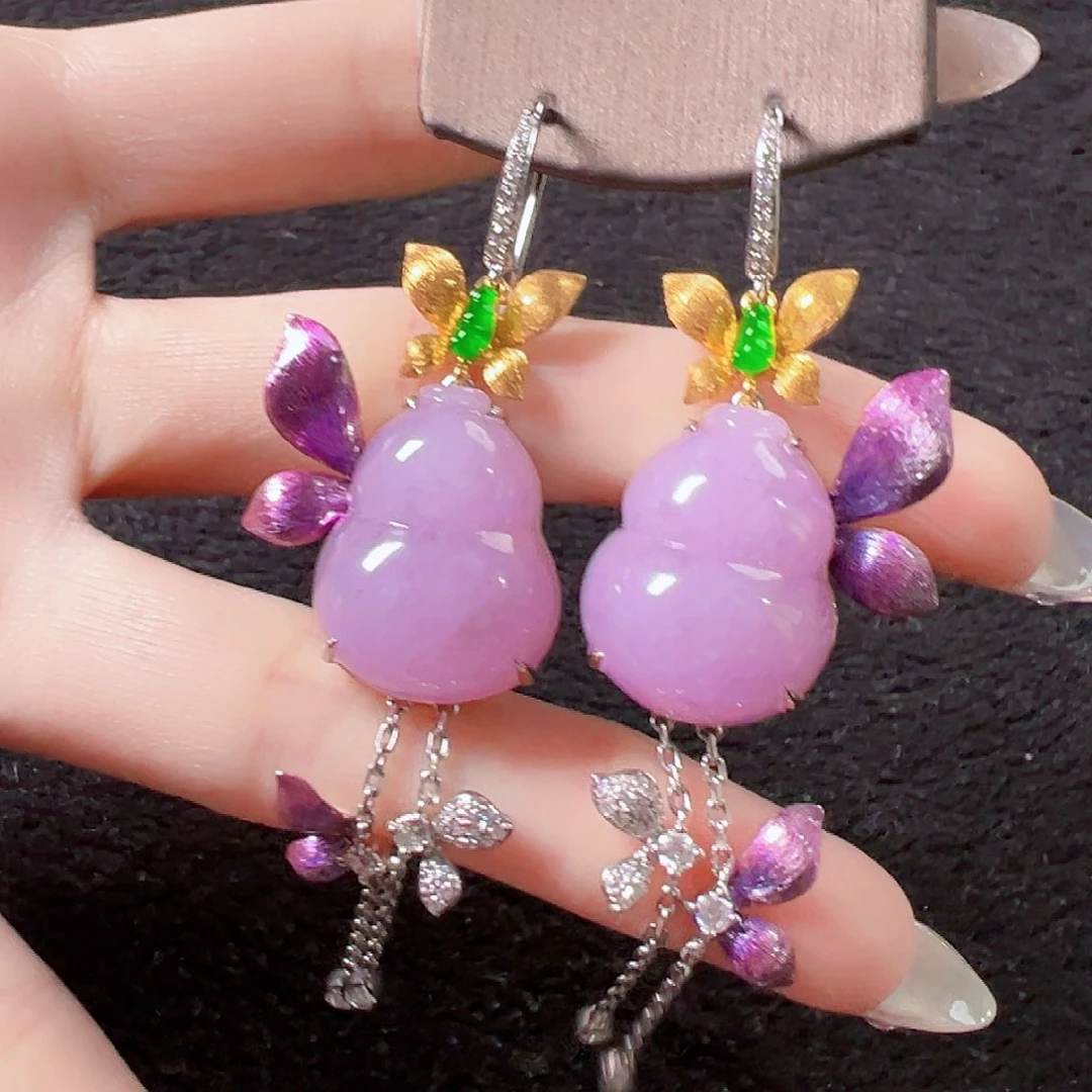 翡翠耳饰18K金镶嵌签收后24小时鉴赏期，过时不退