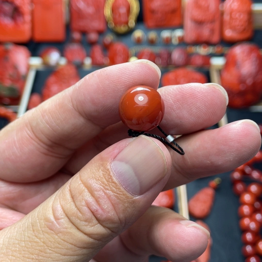 南红玛瑙未镶嵌颈饰13.4mm