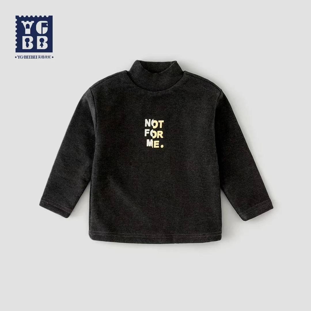 （直播专享31843J）英格贝贝女童加绒打底衫春秋儿童上衣半高领t恤