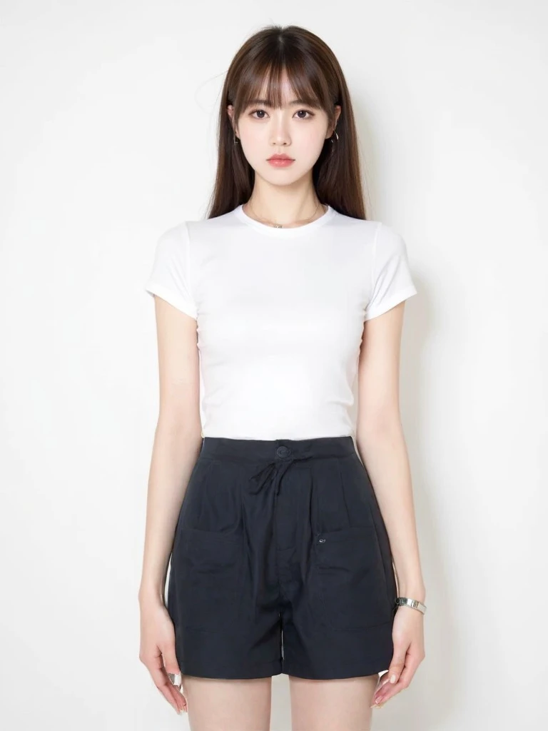 【梭织短裤2098】扣号T恤卫衣短款印花夏