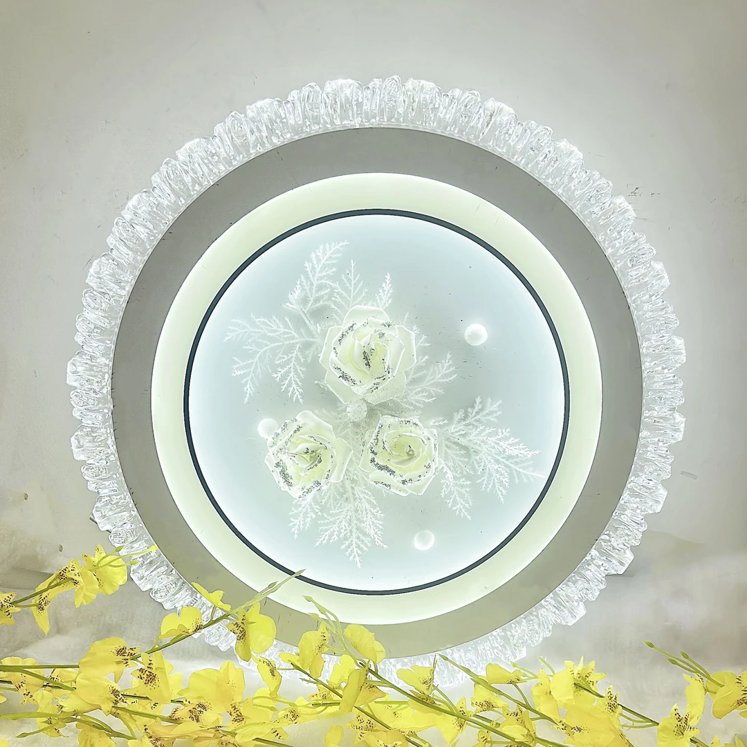 AA钢化玻璃卧室灯水晶灯新款吸顶灯房间灯简约现代主卧灯吸顶灯