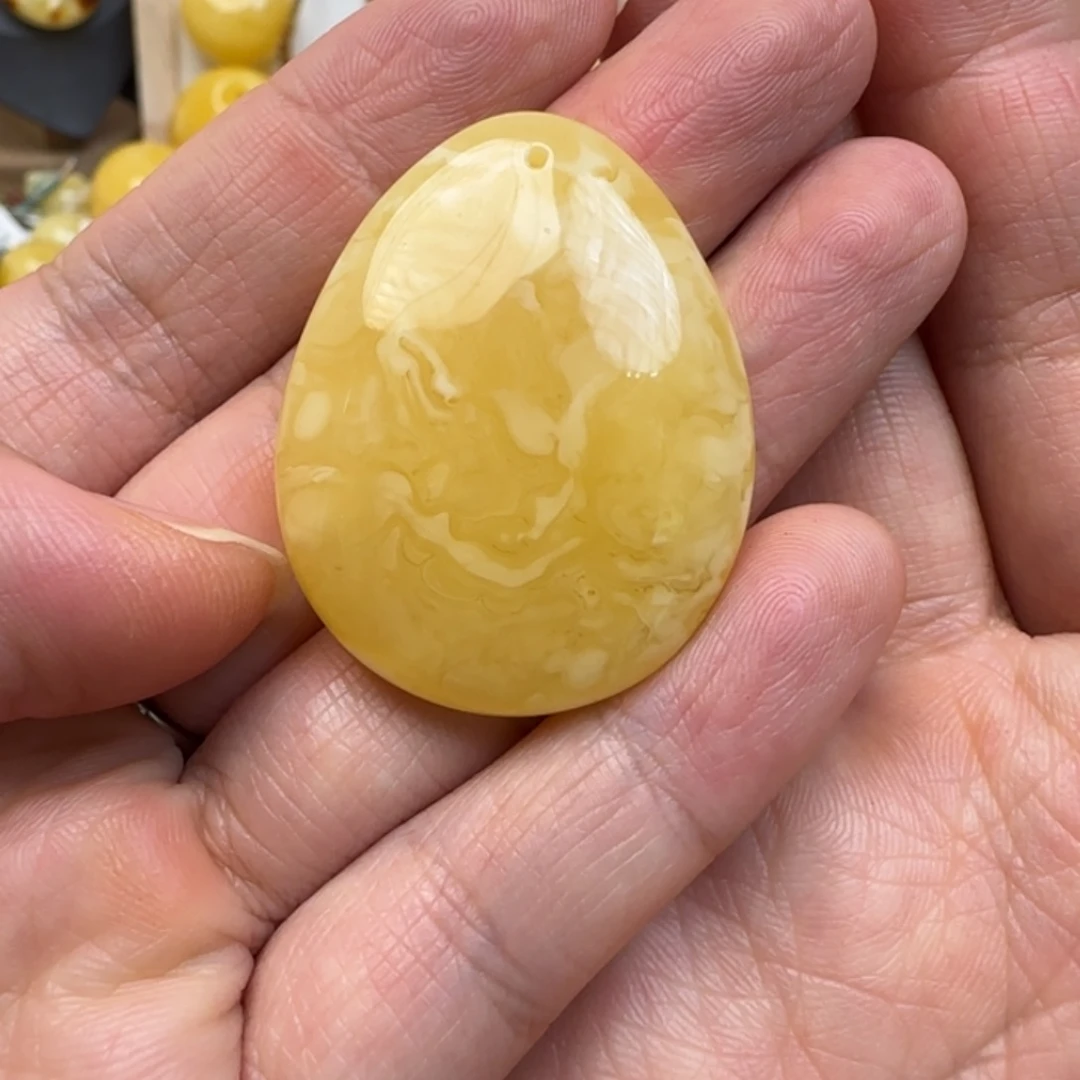 蜜蜡未镶嵌毛衣链天然蜜蜡