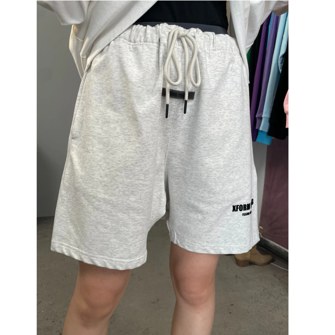 TCH轻奢烫钻工艺五分休闲百搭情侣款短裤S72B216050私服tch