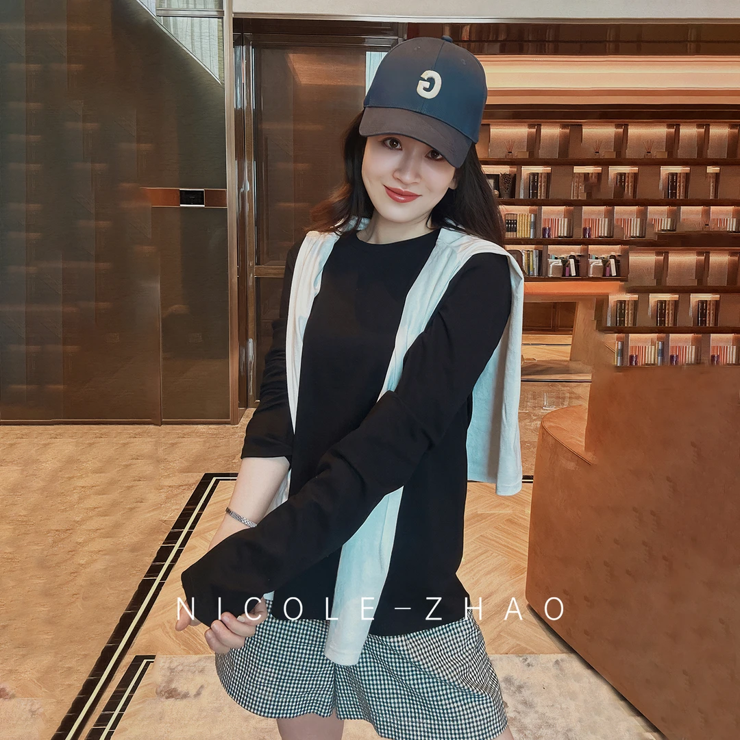 3MK5803【贵姐NICOLE】2025年设计师(婴儿T)进口面料长袖T恤上衣