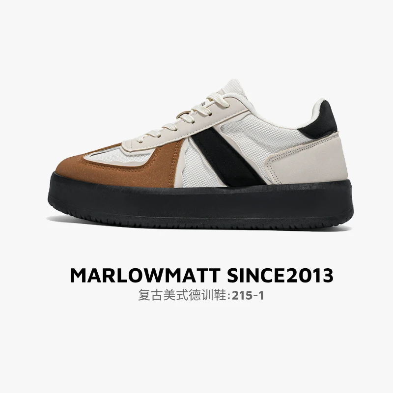 MARLOWMATT/马洛马特熊猫德训鞋男款阿甘鞋厚底运动休闲复古板鞋