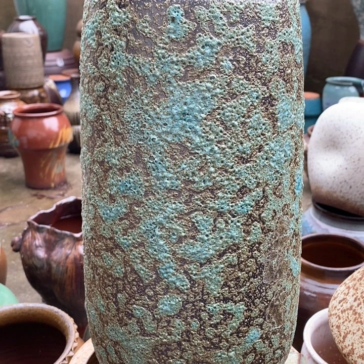 紫砂花盆高月34口约15