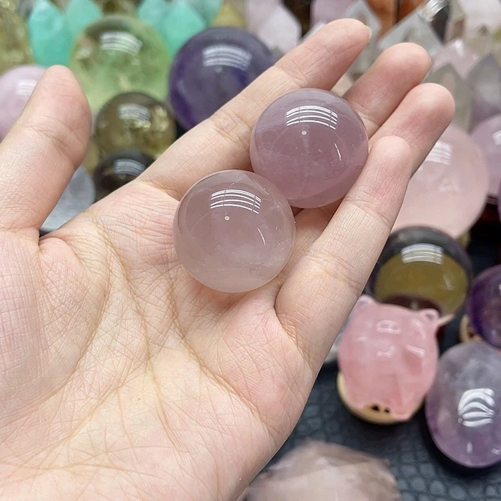 未镶嵌水晶珠宝半成品3粉晶单珠2.7mm