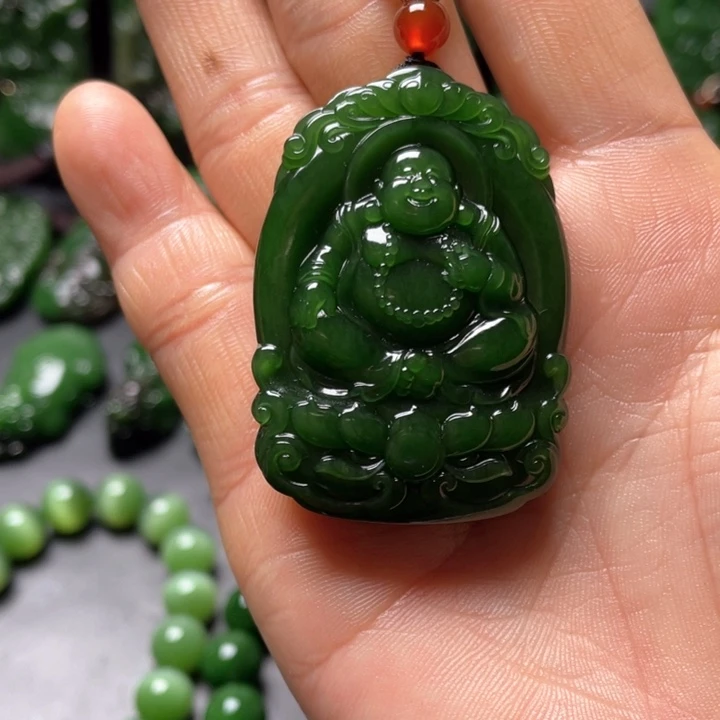 和田玉（碧玉）颈饰未镶嵌