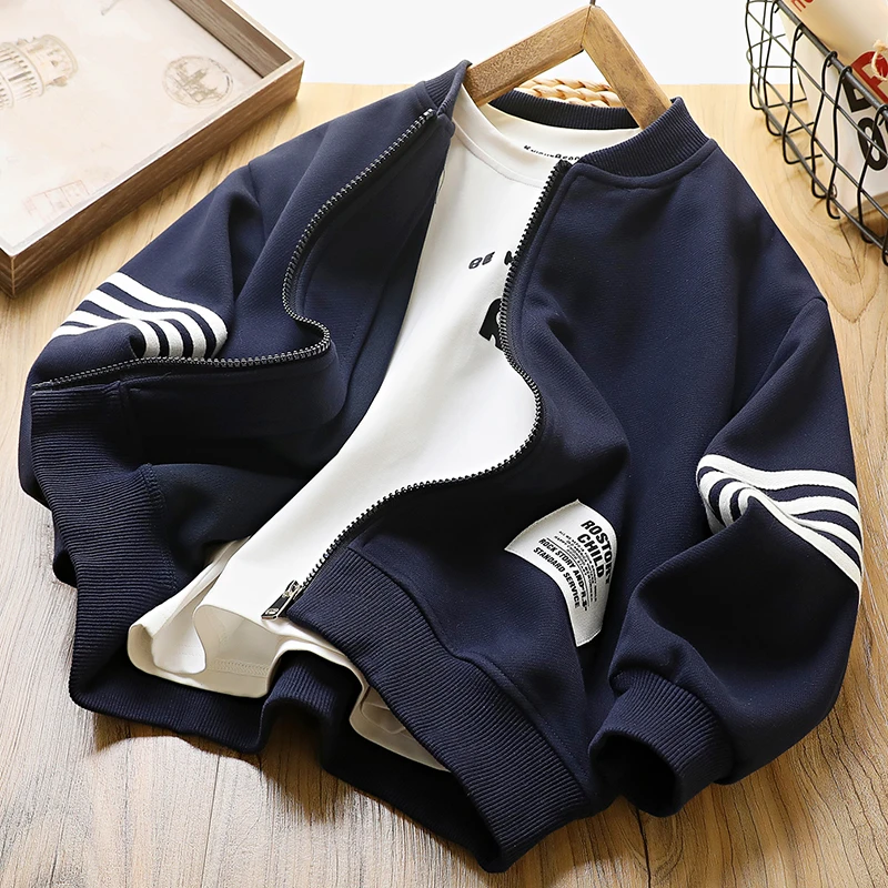 男童外套儿童棒球服春装2025新款中大童休闲开衫春秋款上衣男孩潮