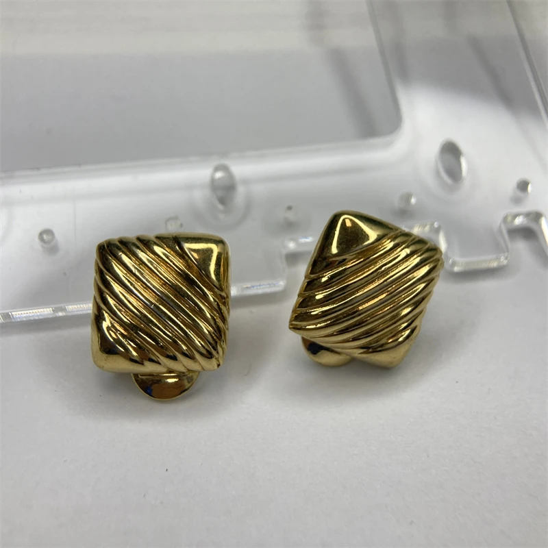 合金耳饰 monet金色方块耳环1-2【2061224-065】