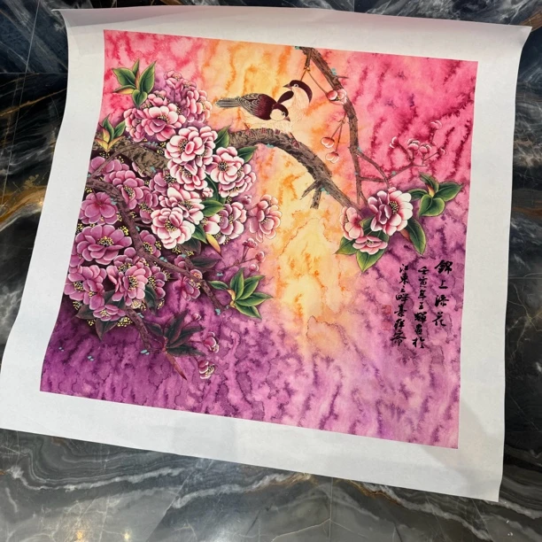 长1.7米宽40厘米天赐鸿福书法软装裱作品