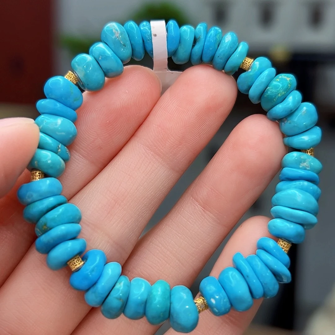 绿松石珠宝奇石18K金镶嵌