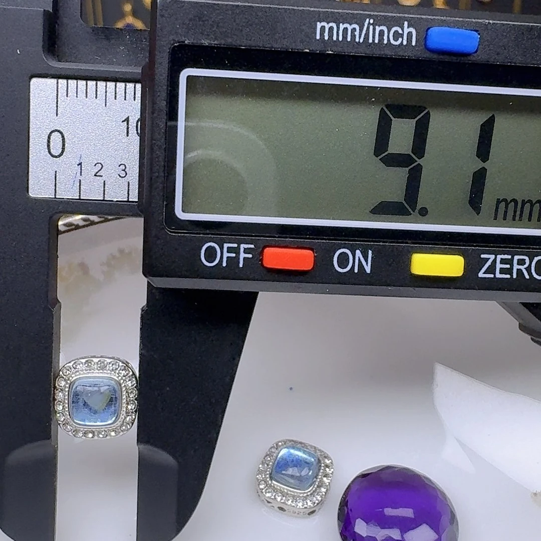 银S925镶嵌紫晶颈饰紫水晶925镶嵌97