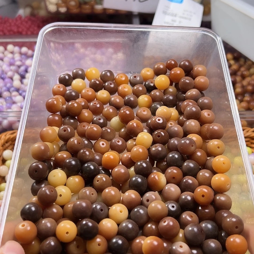 菩提根/象牙果吊坠300颗卡14的咖色平果珠