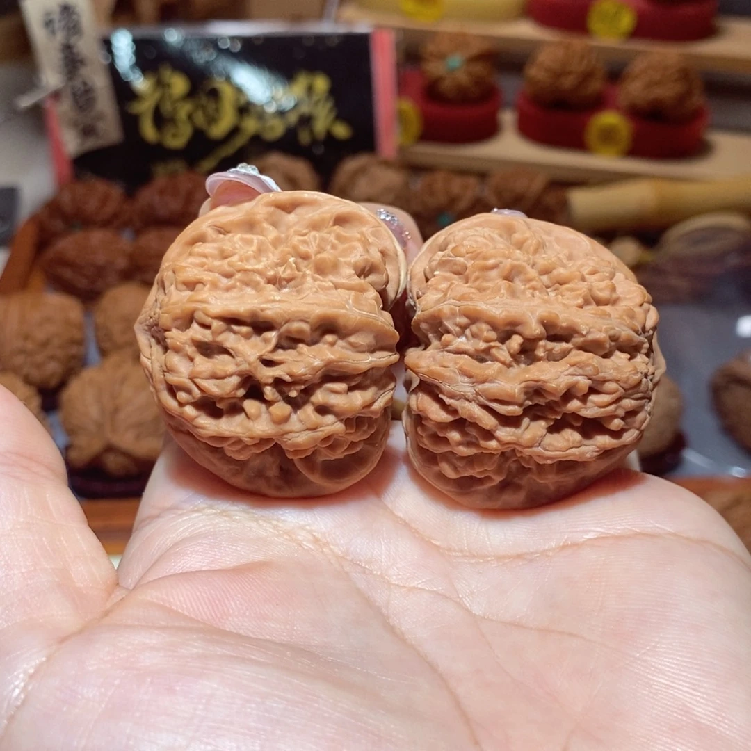 把件文玩核桃43尺全品平谷凹底