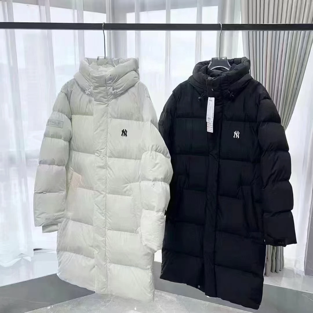 奥莱专区|官方正版|NY长款羽绒服男女鸭绒冬季连帽宽松保暖外套