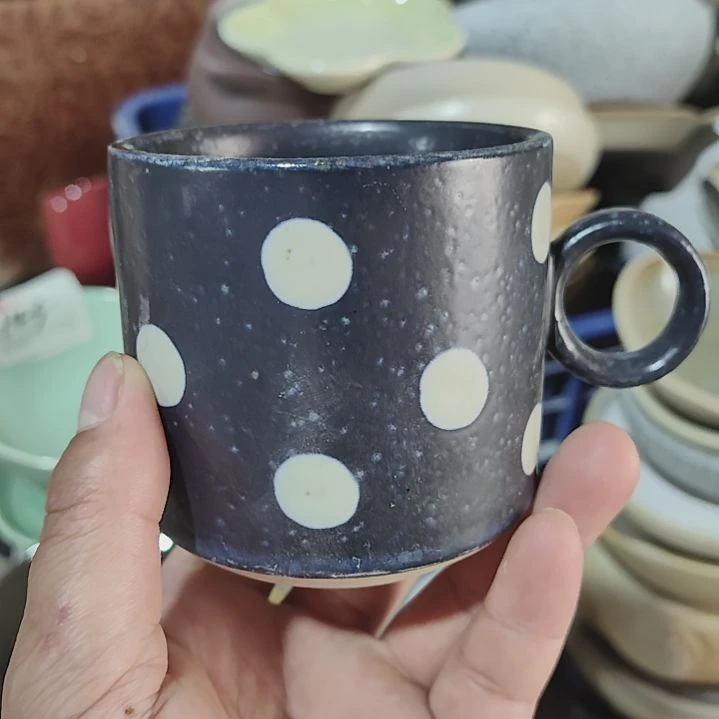 瑕疵陶瓷介意不拍粗陶波点杯