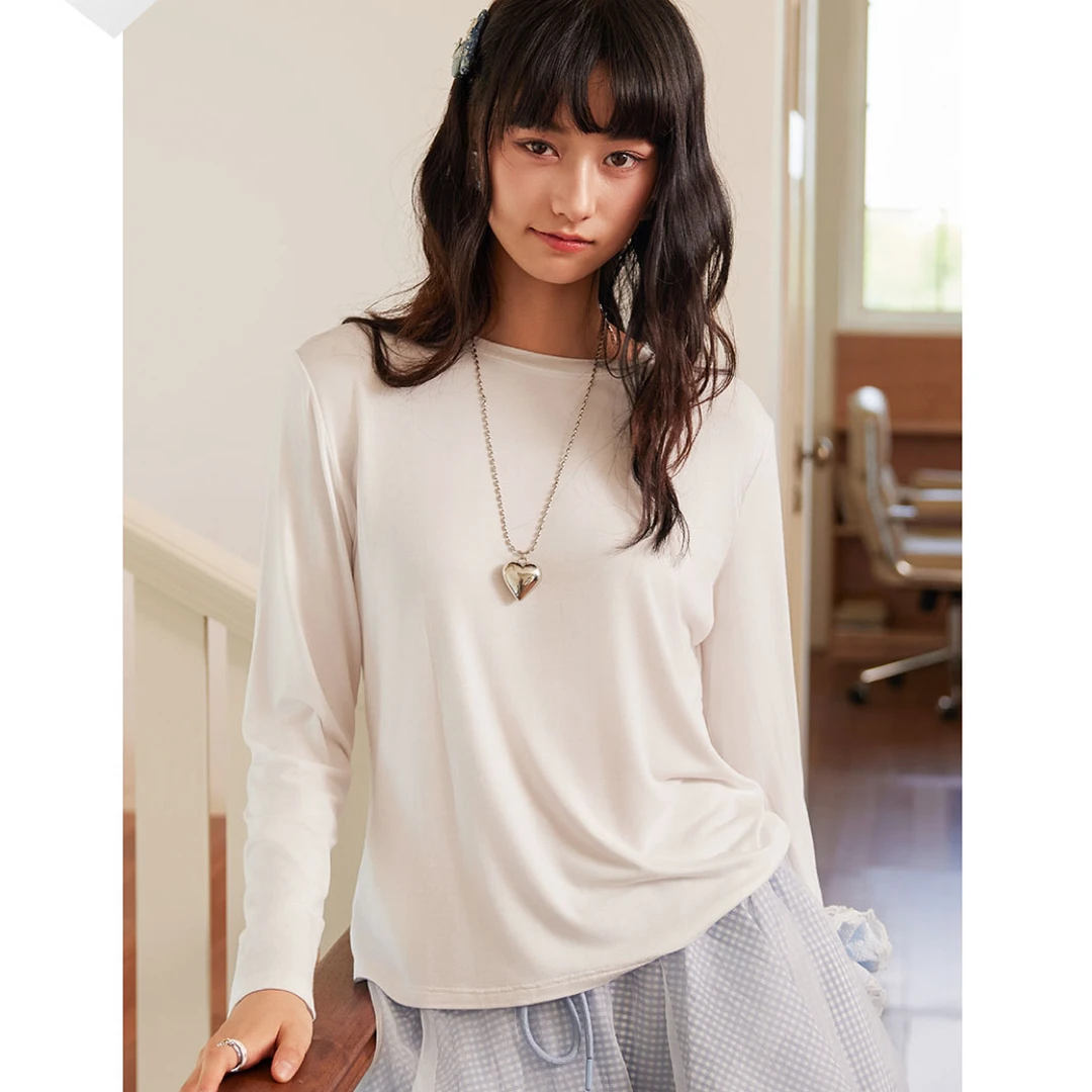 「精灵家」莫代尔高弹亲肤柔软百搭打底衣