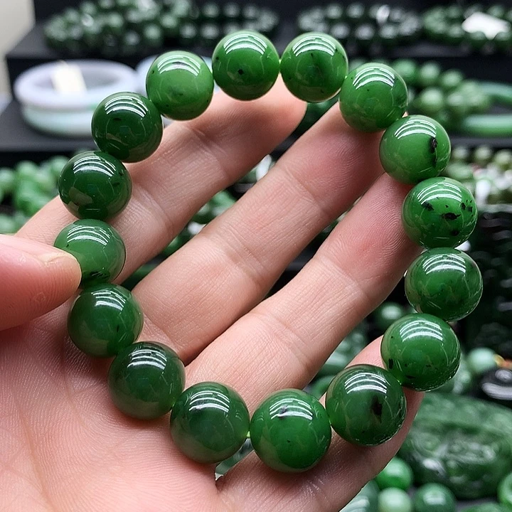手链未镶嵌和田玉（碧玉）