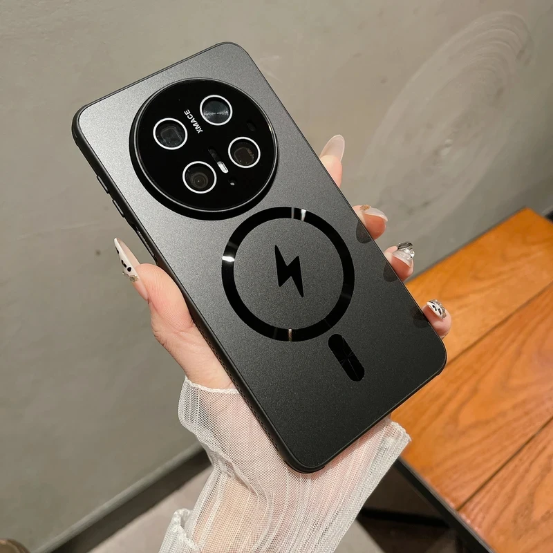 适用华为mate70手机壳70pro磨砂肤感闪电磁吸镜头全包华为保护套