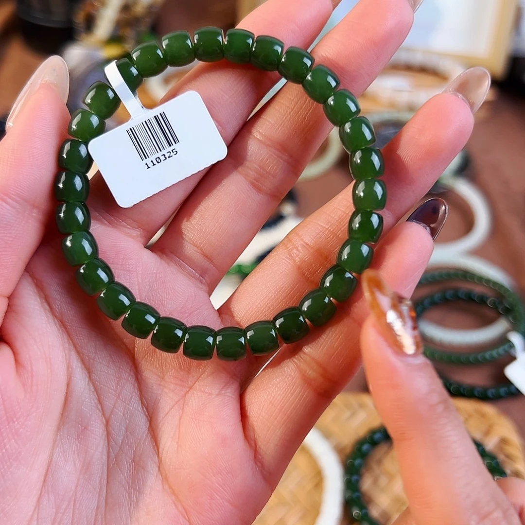 北***️和田玉未镶嵌手串