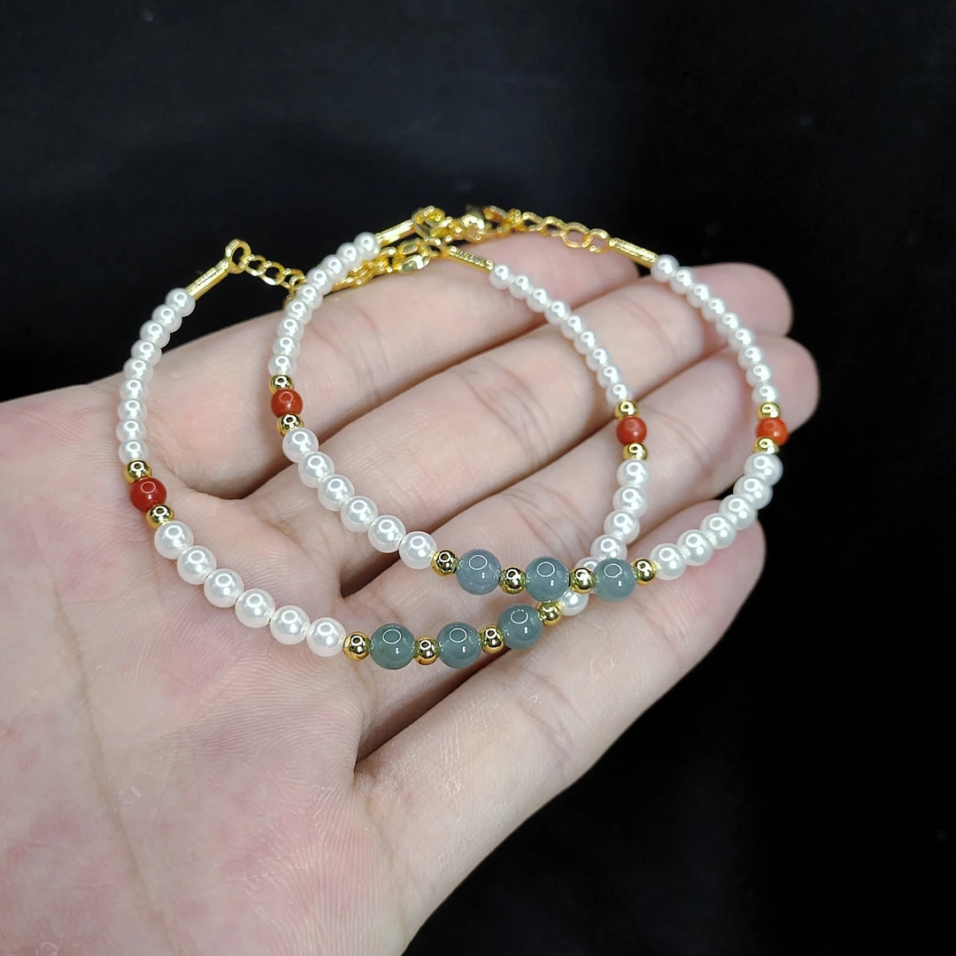 【李想精选】贝壳DIY手镯Y8【多样性发其一】约4mm