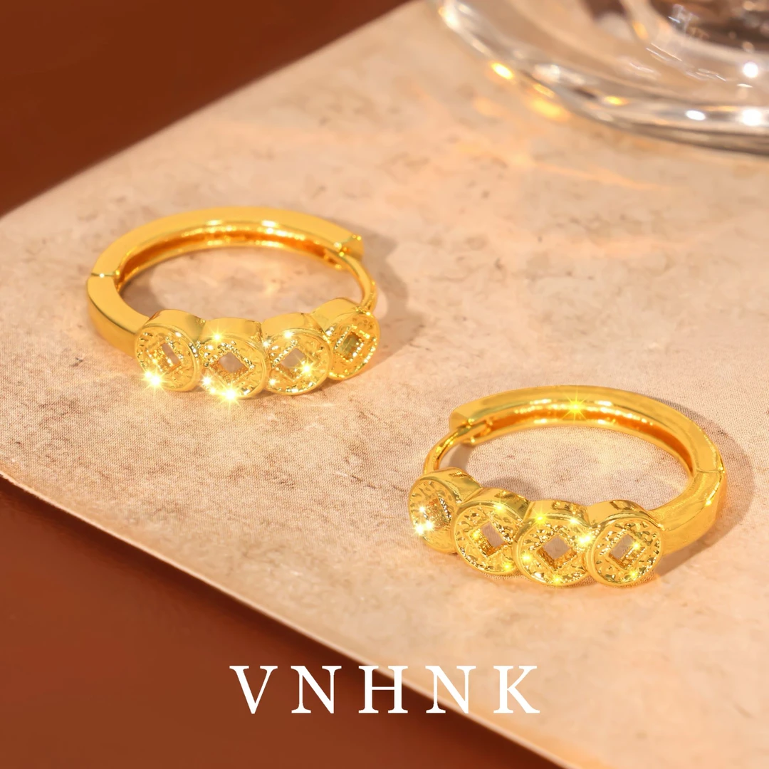 铜合金耳饰 美可儿   H110    金色时尚气质耳环预售