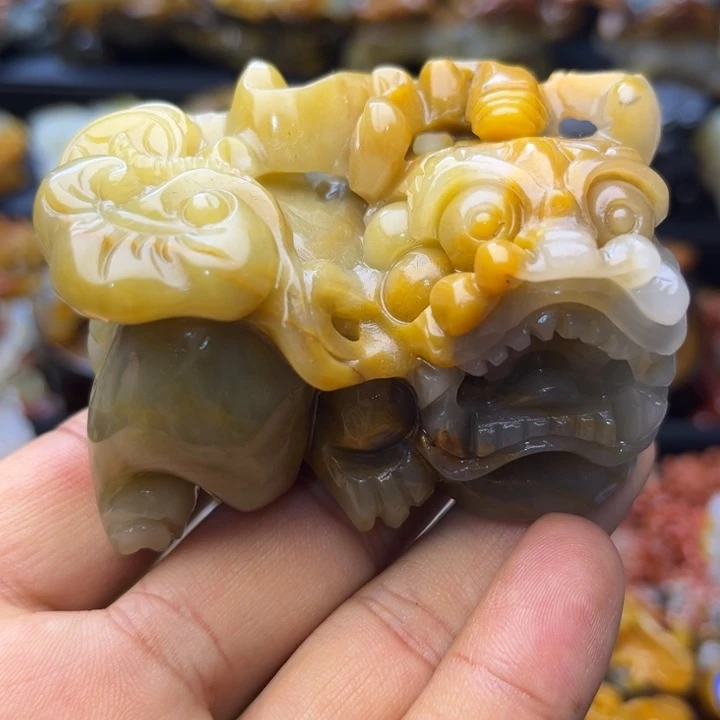 石英质玉（黄龙玉）未镶嵌颈饰