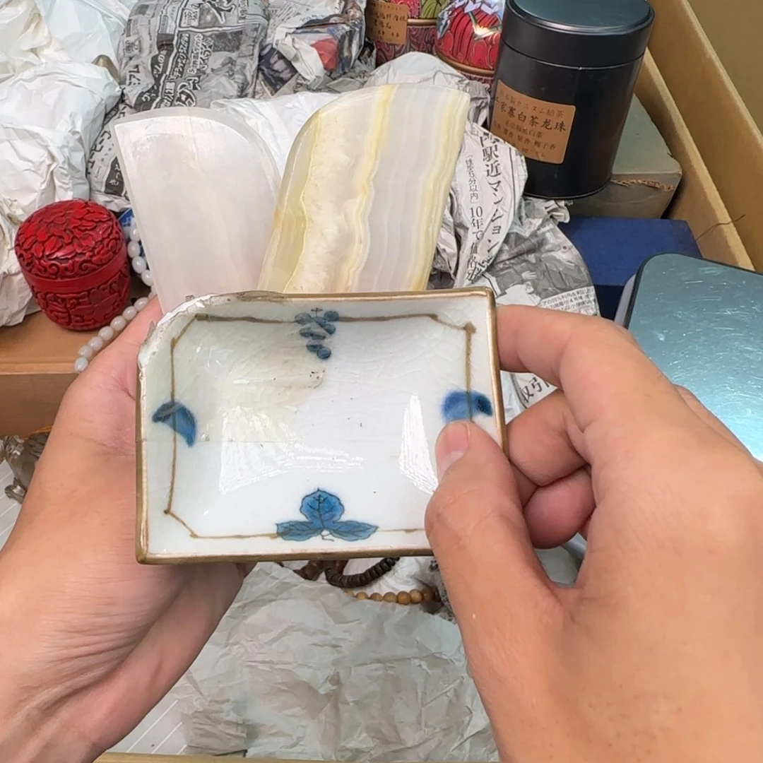 绿泥陶瓷孤品单件车里拍