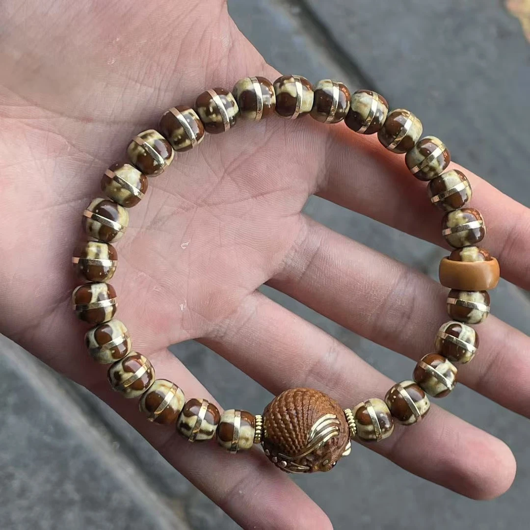 【佳哥严选】 J75501-紫金鼠熊猫实心鼠单圈手串-尺寸9mm左右