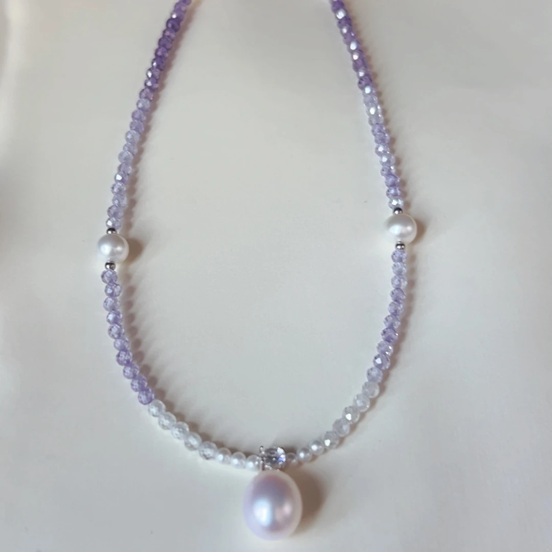 淡水珍珠耳钉银S925镶嵌