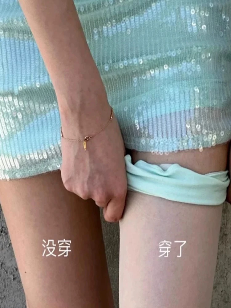 薄荷曼波绿丝袜女薄款显白辣妹风美白超薄隐形无痕绿色连裤袜