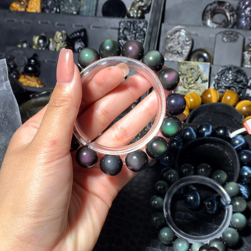 【闪购商品】黑曜岩手串未镶嵌子*