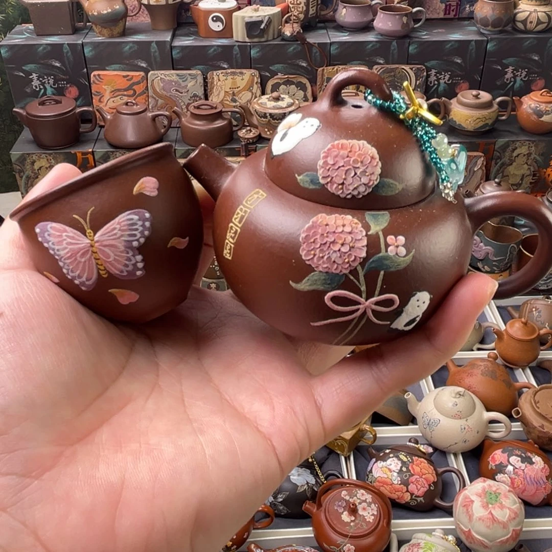 茶壶紫砂125cc一壶一杯