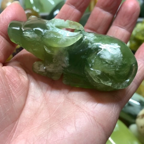 蛇纹石玉未镶嵌手把件