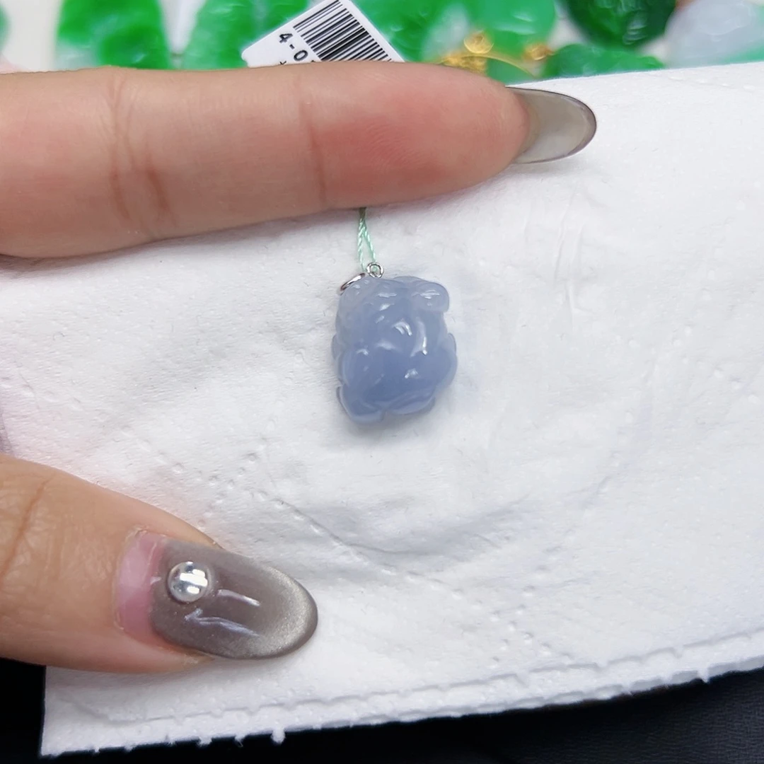 翡翠颈饰18K金镶嵌天然Ａ货翡翠