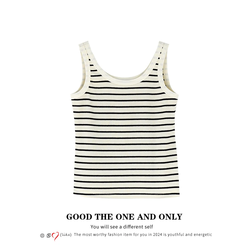 时尚高级百搭显瘦条纹上衣3003651