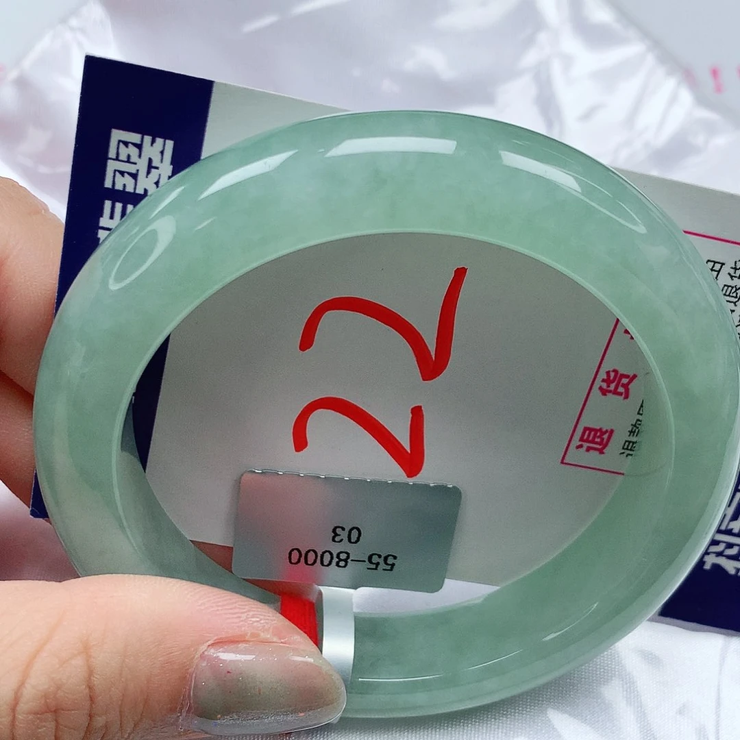翡翠手镯未镶嵌55圈缅甸天然翡翠A货