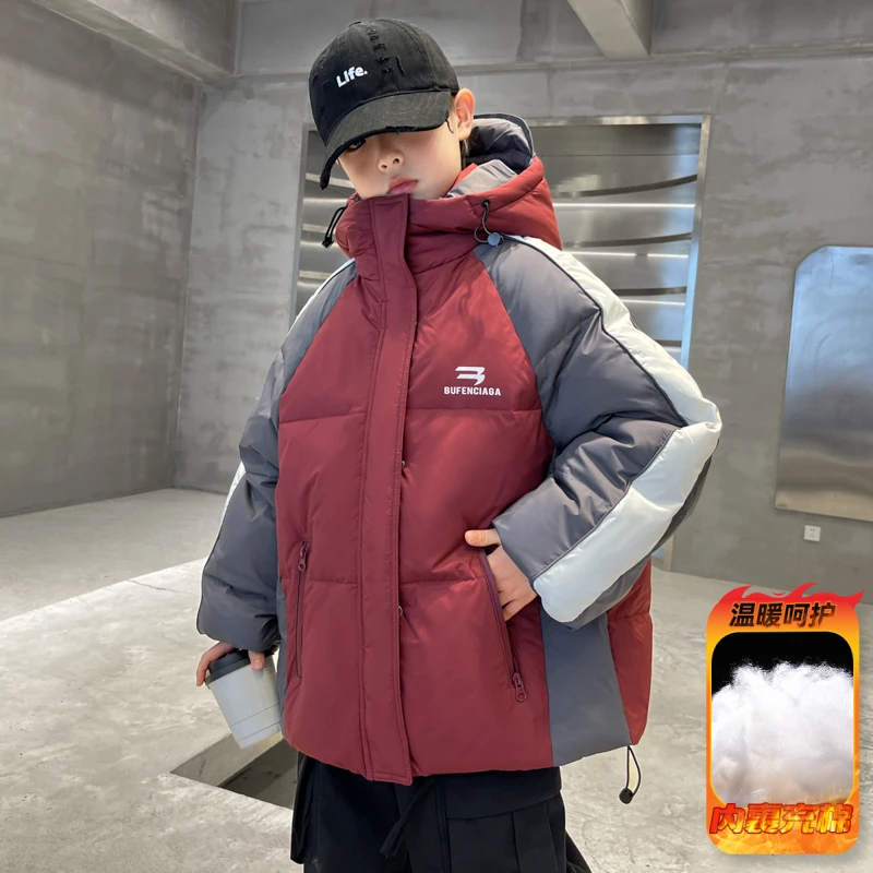 儿童装男童冬装棉衣2024新款男孩加厚棉服衣服中大童棉袄冬季外套