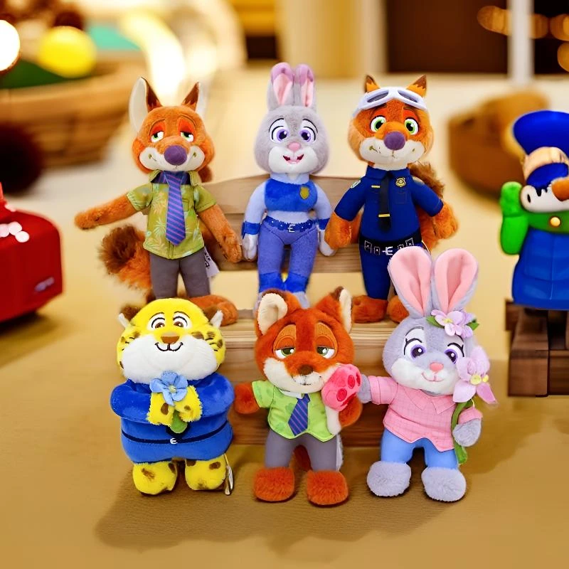 【官方正版】疯狂动物城朱迪尼克毛绒公仔可爱站姿小王子小狐狸玩偶